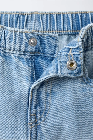 Джинсы WIDE LEG с разрезами- Заказать в России