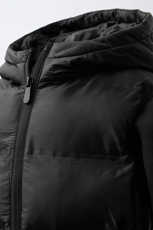 Стеганая комбинированная куртка- Заказать в России