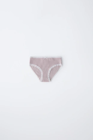 Multicoloured | 8501/360/330 - Zara 2-6 лет/набор из трех трусов с кружевом