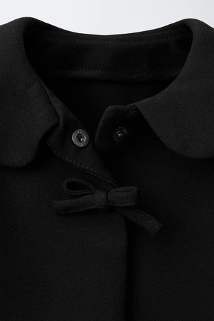 Black | 6916/222/800 - Zara Жакет с круглым воротником и бантами