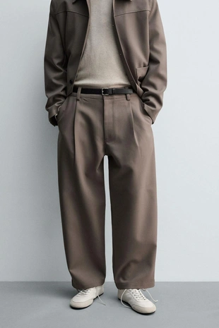 Брюки BALLOON FIT с защипами