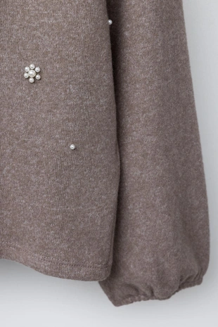 Лонгслив SOFT TOUCH с бусинами