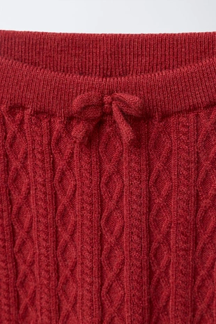 Dark red | 5536/430/641 - Zara Легинсы с косами