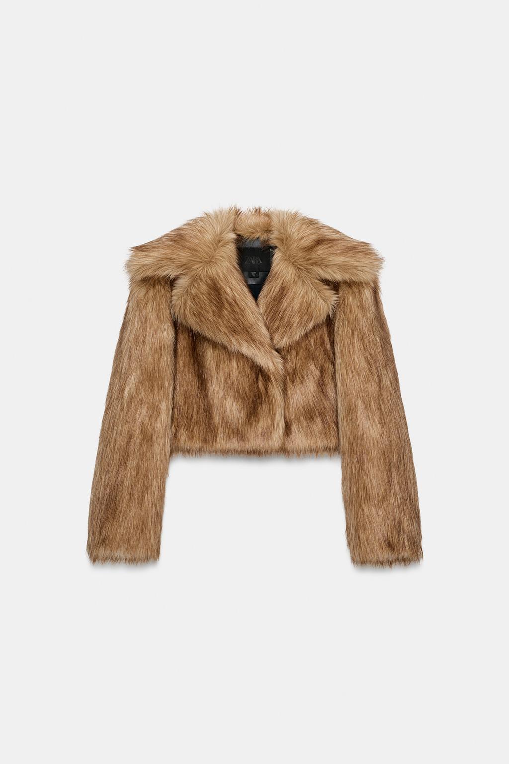 КОРОТКАЯ КУРТКА ИЗ ИСКУССТВЕННОГО МЕХА — ZW COLLECTION