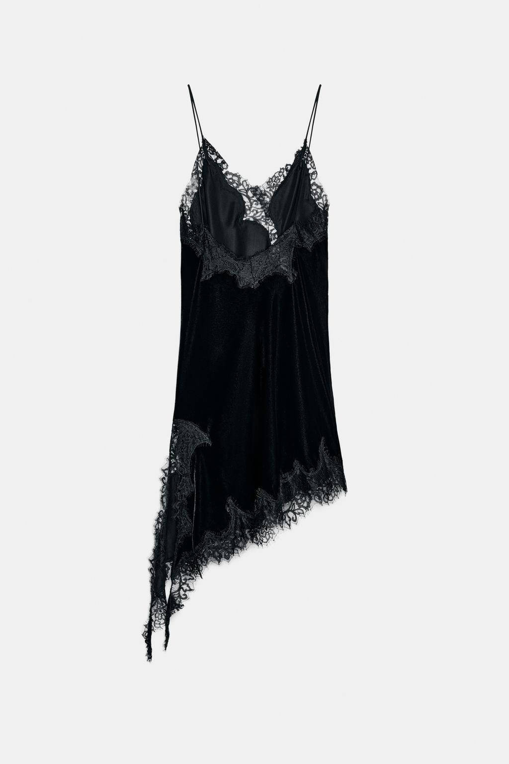 БАРХАТНОЕ ПЛАТЬЕ С КРУЖЕВОМ — ZW COLLECTION