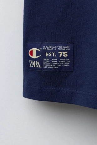 Футболка с принтом «крокодил» CHAMPION ® X ZARA- Заказать в России