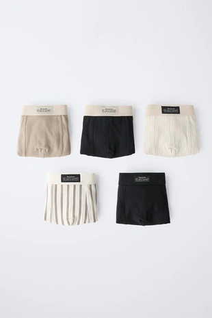 6-14 лет/набор из пяти трусов-боксеров в полоску- Заказать в России