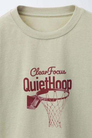 Khaki | 6224/821/505 - Zara Футболка с принтом «спорт»