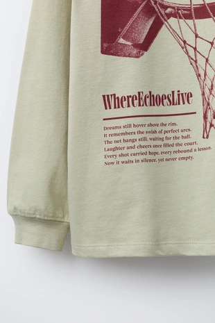 Футболка с принтом «спорт»- Заказать в России