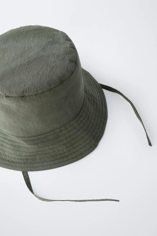 Khaki | 5644/612/505 - Zara Панама с регулируемой шнуровкой спереди