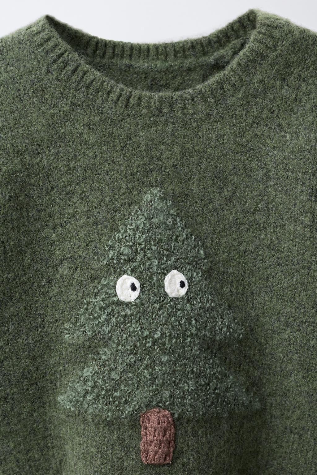 ВЯЗАНЫЙ ДЖЕМПЕР С ВЫШИТЫМ ДЕРЕВОМ