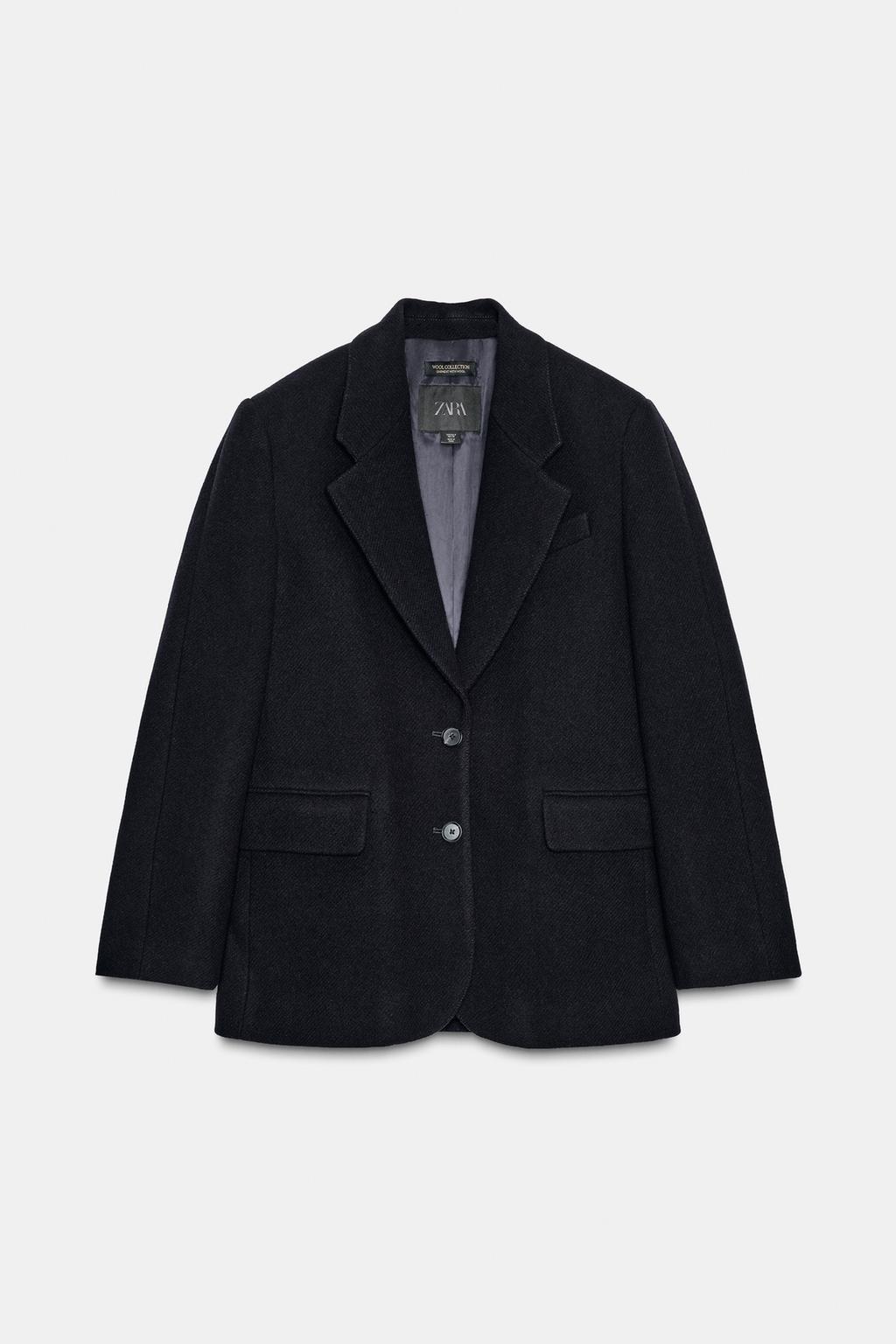 БЛЕЙЗЕР ОВЕРСАЙЗ ИЗ СМЕСОВОЙ ШЕРСТИ — ZW COLLECTION