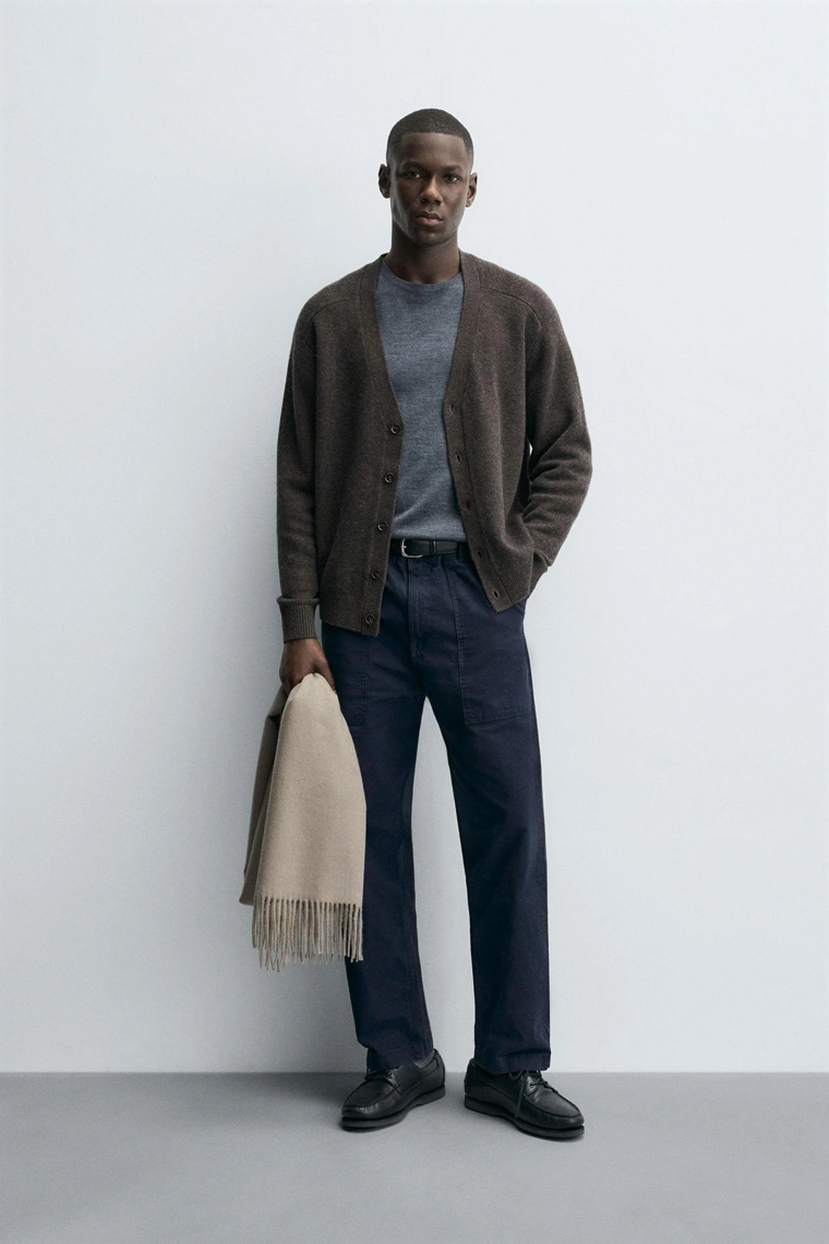 Кардиган свободного кроя из шерстяной смеси