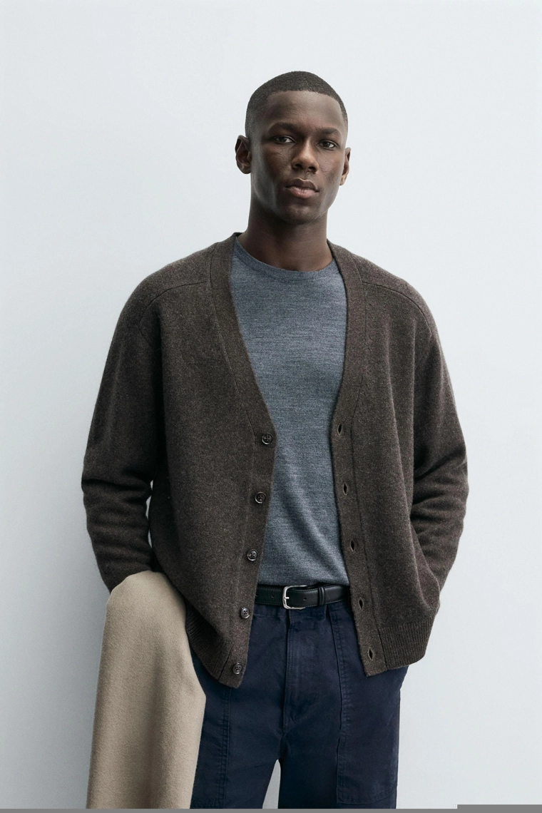 Кардиган свободного кроя из шерстяной смеси