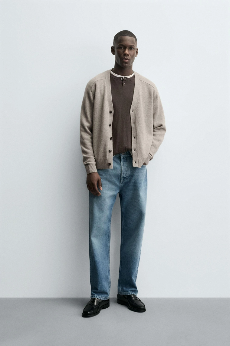 Кардиган свободного кроя из шерстяной смеси