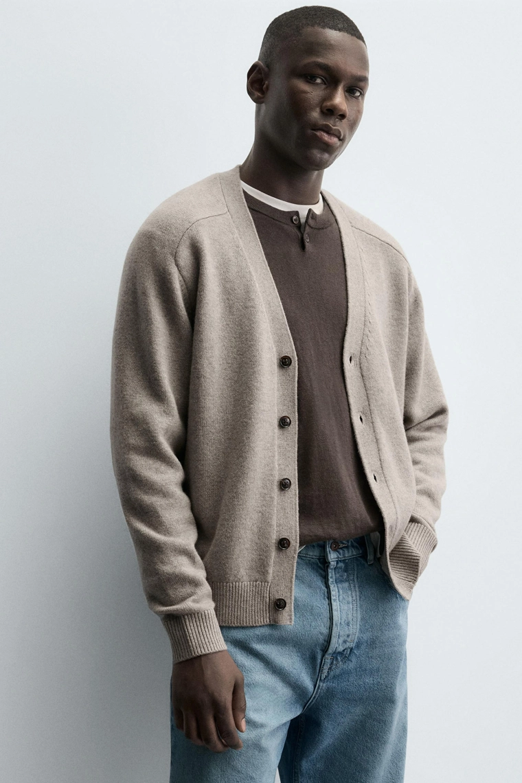 Кардиган свободного кроя из шерстяной смеси