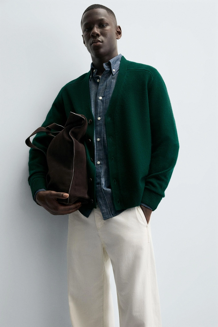 Кардиган свободного кроя из шерстяной смеси