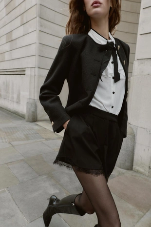 Купить Zara Шорты-бермуды с кружевом