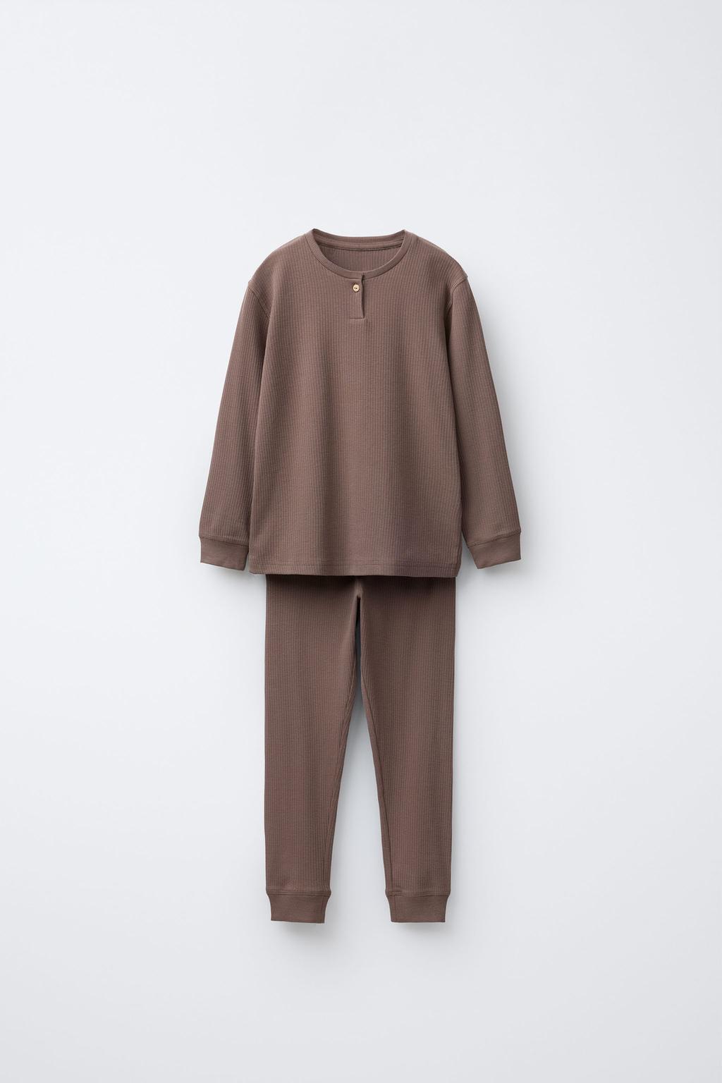 2-6 ЛЕТ/ОДНОТОННАЯ ПИЖАМА В РУБЧИК