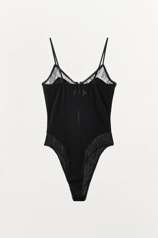 Боди с кружевом и узором «POINTELLE»- Заказать в России