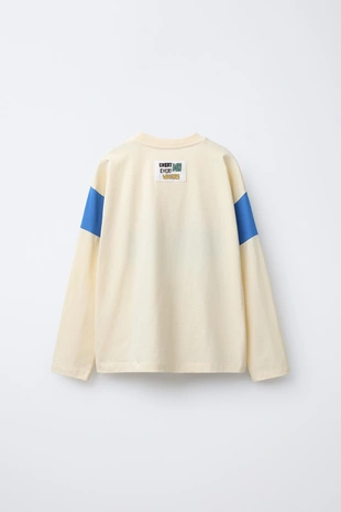 Купить Zara Футболка с волнистым текстовым принтом