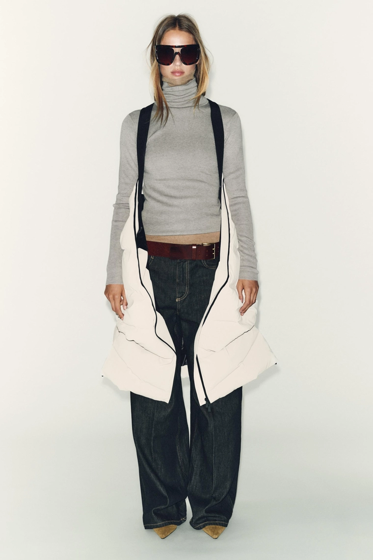 Длинный анорак с капюшоном из резины и термоизоляцией