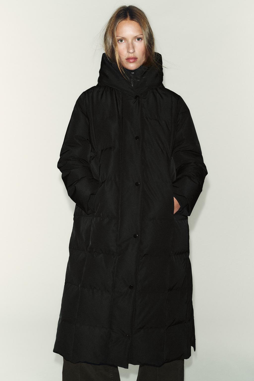 ДЛИННЫЙ ПУХОВИК С КАПЮШОНОМ WATER REPELLENT WINDPROOF