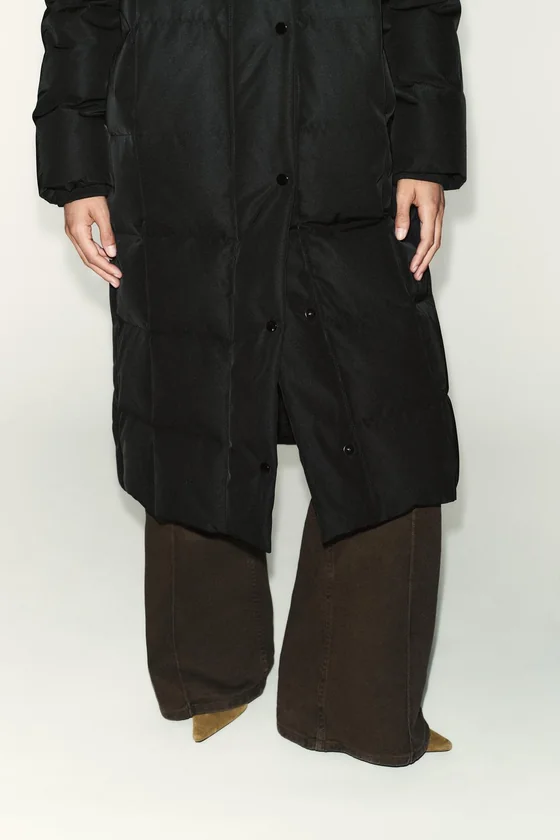 ДЛИННЫЙ ПУХОВИК С КАПЮШОНОМ  WINDPROOF