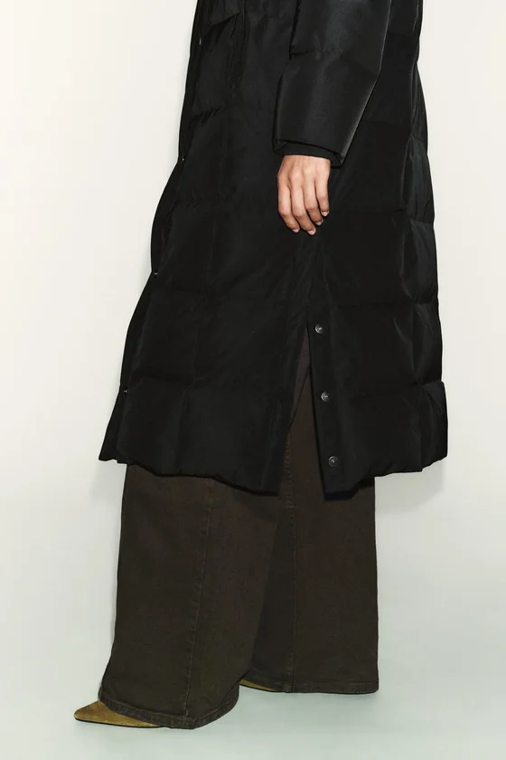 ДЛИННЫЙ ПУХОВИК С КАПЮШОНОМ  WINDPROOF
