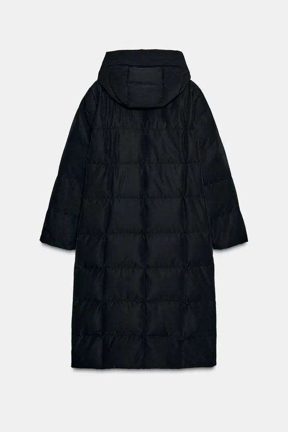 ДЛИННЫЙ ПУХОВИК С КАПЮШОНОМ  WINDPROOF