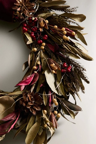 Рождественская гирлянда из листьев оливы (40 см)- Заказать в России