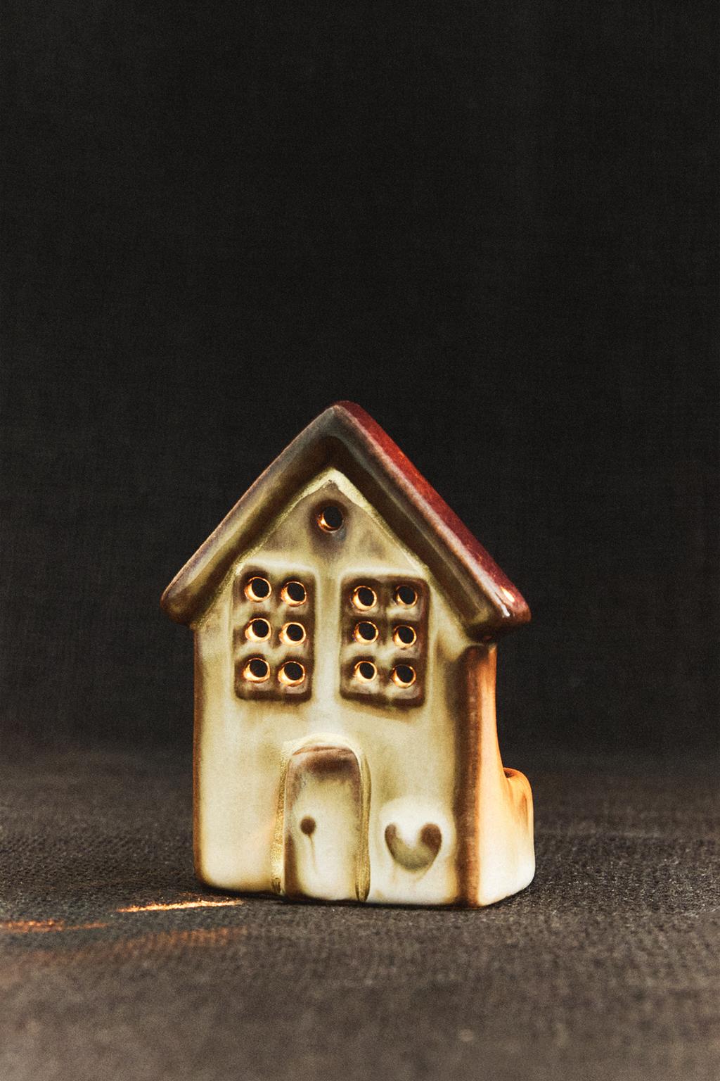 Подсвечник для чая ceramic house christmas