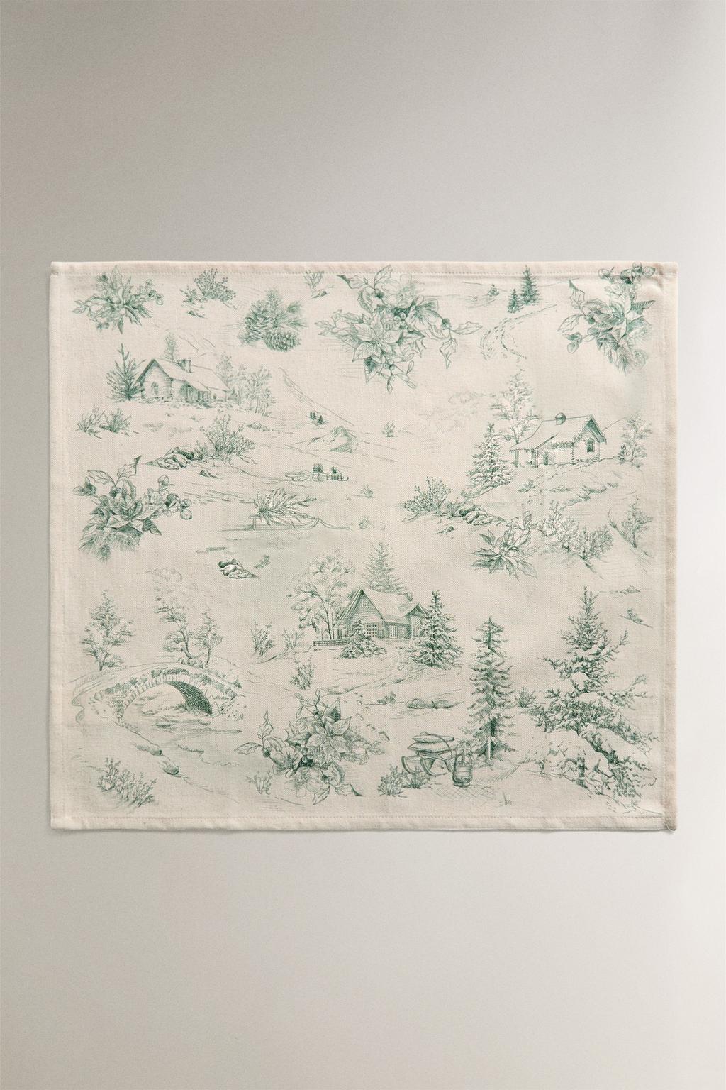 Набор хлопковых рождественских салфеток toile de jouy (набор из 2 шт.)