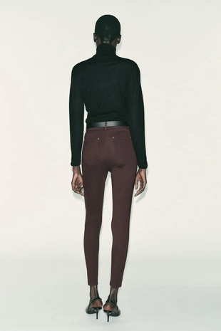 Джеггинсы со средней посадкой и ремнем- Заказать в России