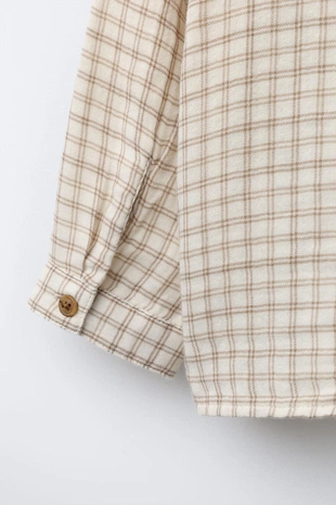 Рубашка в клетку с карманом- Заказать в России