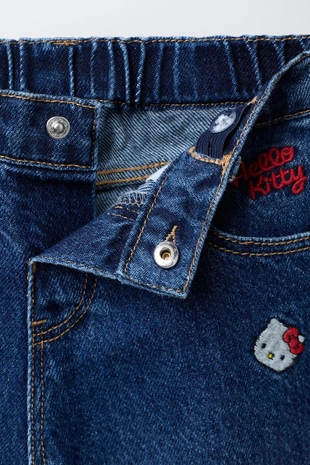 Blue | 4433/568/407 - Zara Джинсы-кюлоты HELLO KITTY © SANRIO