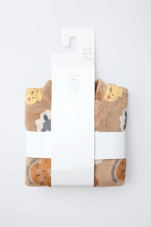 Детский комбинезон из бархата с животным принтом- Заказать в России