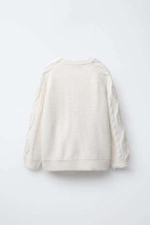 Купить Zara Вязаный свитер с узором «косы»