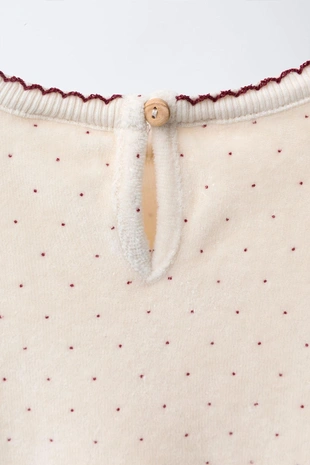 Вельветовая толстовка в горошек- Заказать в России