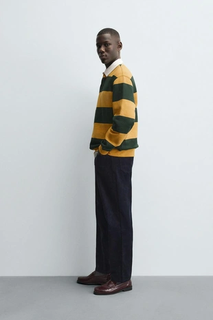 Толстовка-поло с контрастным воротником- Заказать в России