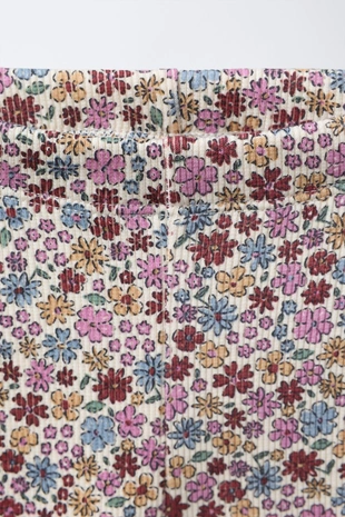 Джоггеры с толстовкой и легинсами в рубчик с цветами- Заказать в России