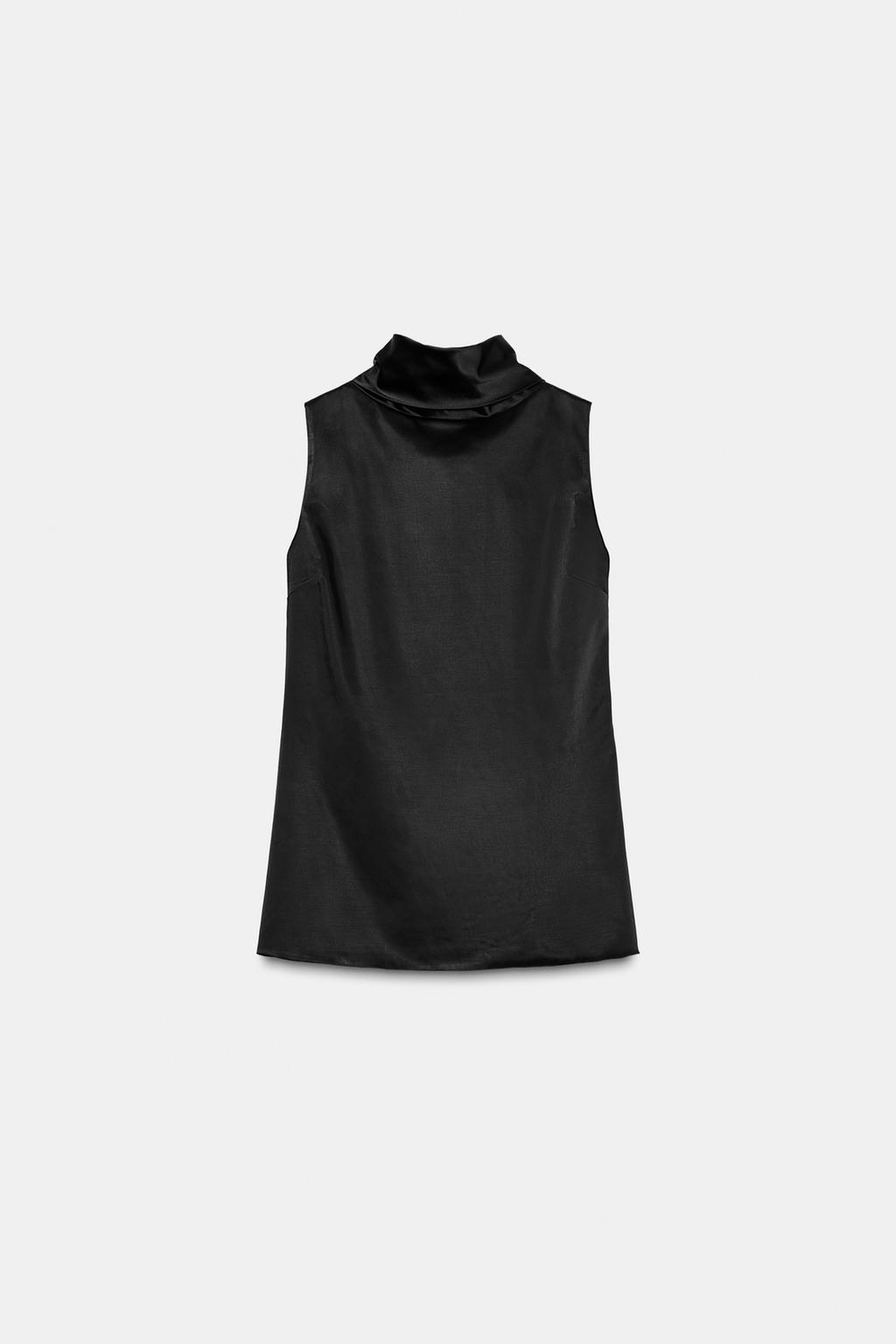 АТЛАСНЫЙ ТОП БЕЗ РУКАВОВ — ZW COLLECTION