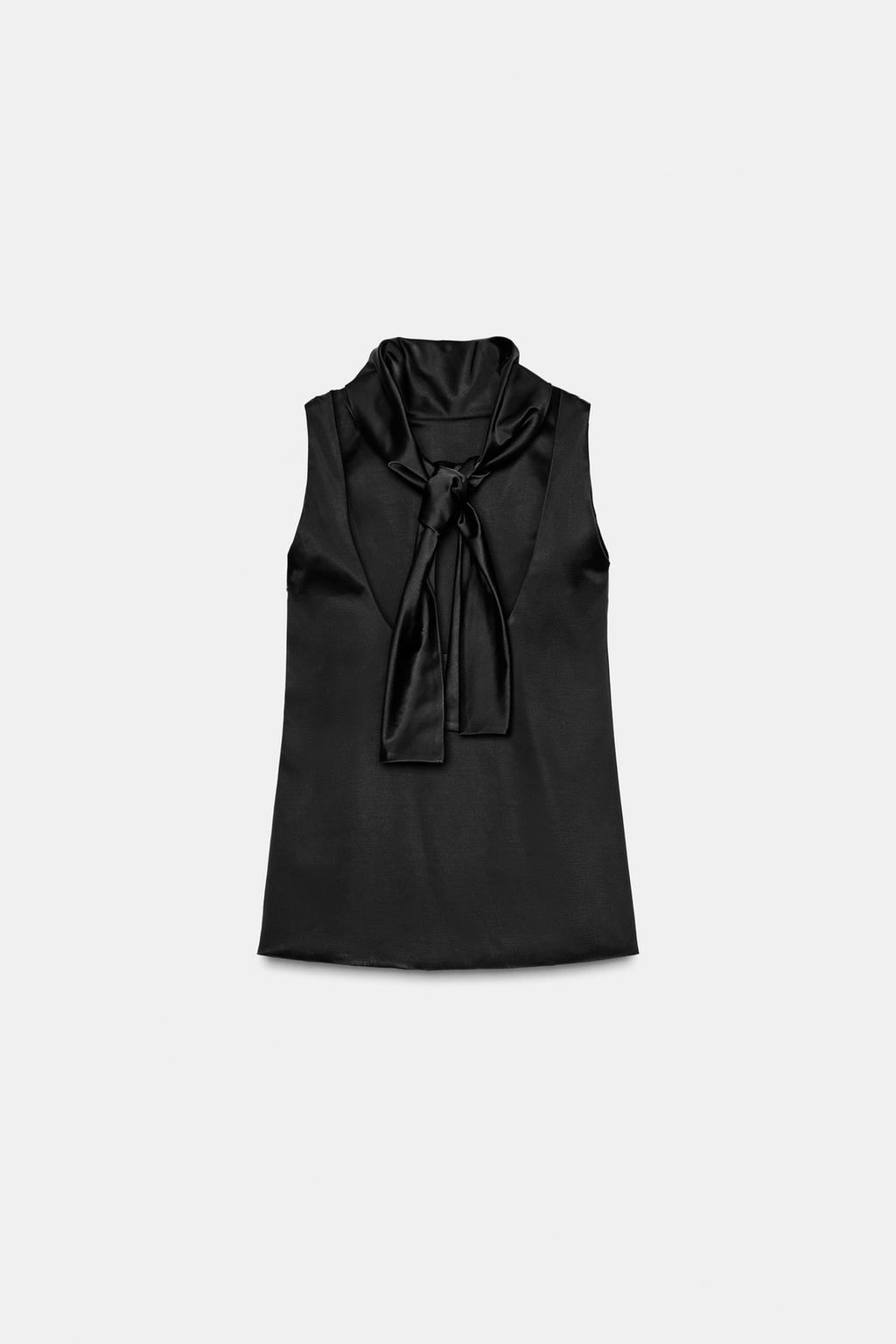 АТЛАСНЫЙ ТОП БЕЗ РУКАВОВ — ZW COLLECTION