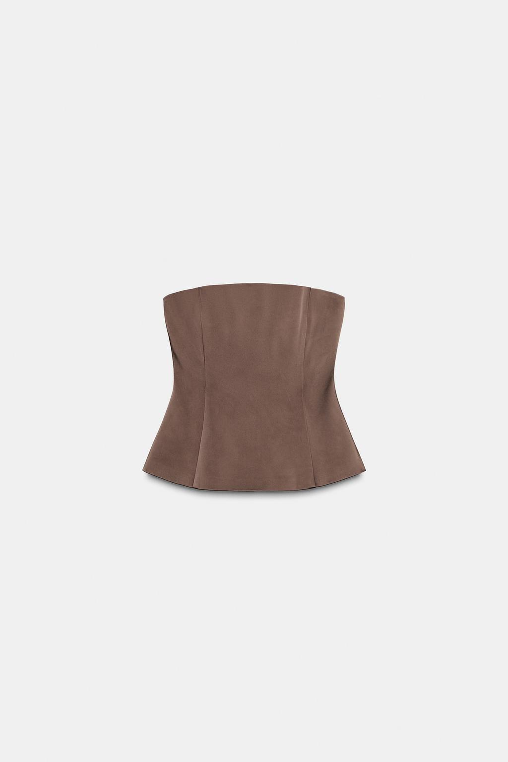 SATIN BANDEAU TOP
