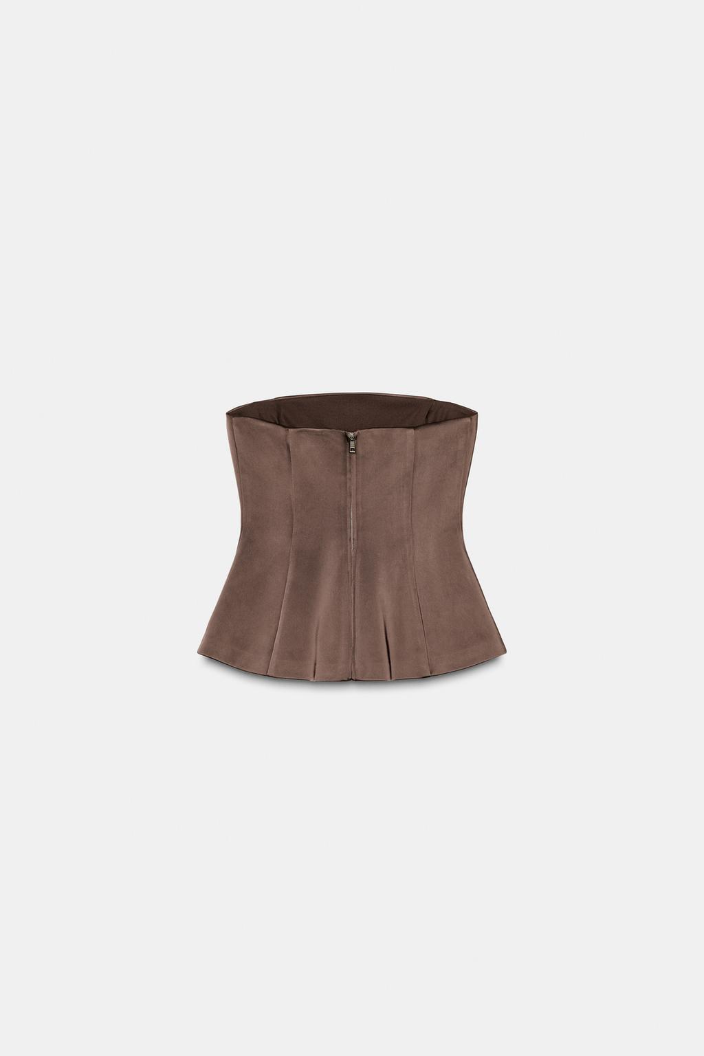 SATIN BANDEAU TOP