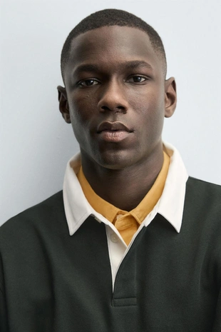 Толстовка-поло с контрастным воротником- Заказать в России