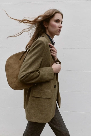 Кожаная сумка с клапаном- Заказать в России