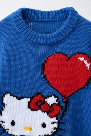 Bluish | 1505/709/420 - Zara Вязаный джемпер HELLO KITTY © SANRIO