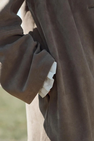 Пальто из 100% замши LIMITED EDITION- Заказать в России