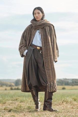 Брюки объемного покроя LIMITED EDITION с защипами и шерстью- Заказать в России